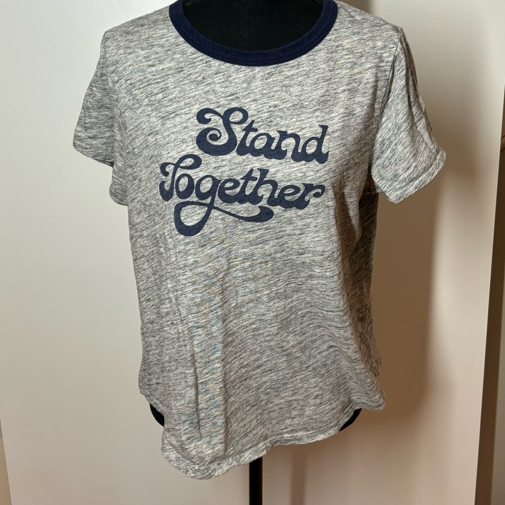 Old Navy ’Stand Together’ Everywear Heather Grey T-shirt size large